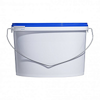 пластиковое ведро овальное 5,8 л с синей крышкой