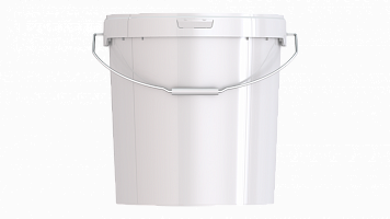 пластиковое ведро круглое jet 210 (21,3 л) с металлической ручкой