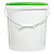 пластиковое ведро jet 210 (21,3 л) металл. ручка, зеленая крышка
