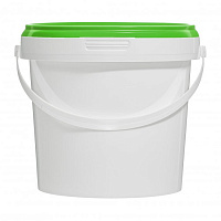 пластиковая банка jetb 860 (0,86 л) с зеленой крышкой