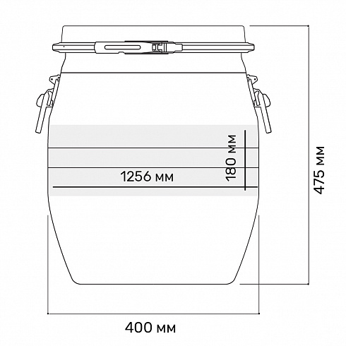 бочка пластиковая с крышкой 48 литров пищевая